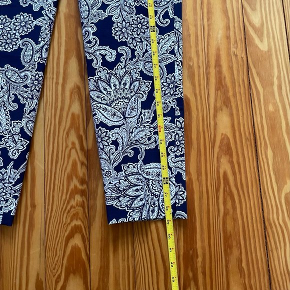 Talbots Chatham Ankle Pants Sz 12 Navy/White NWT - Picture 5 of 13